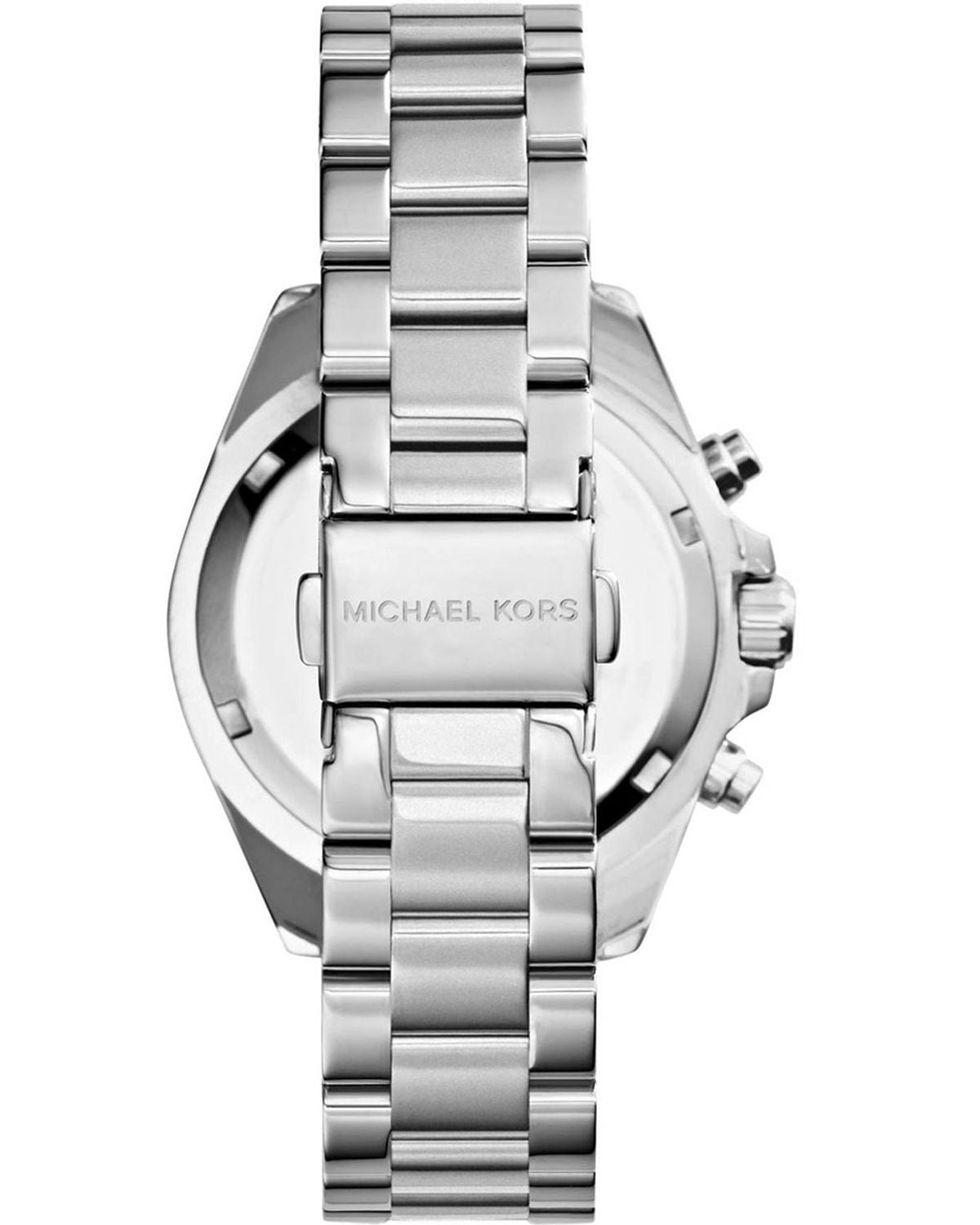 Michael Kors Bradshaw  Chronograph Silver Dial Silver Steel Strap Watch for Women - MK6174