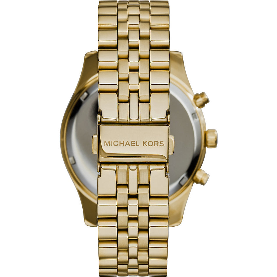 Michael Kors Lexington Gold Dial Gold Steel Strap Watch for Men - MK8281