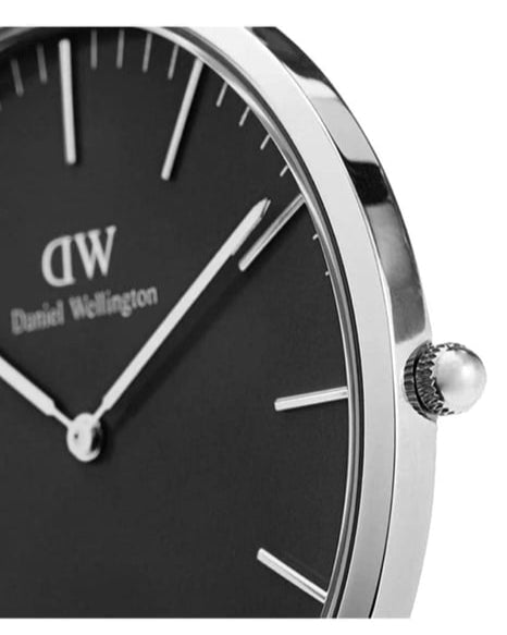 Daniel Wellington Classic Sheffield Black Dial Black Leather Strap Watch For Men - DW00100133