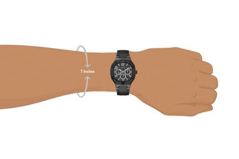 Guess Duke Glitz Crystals Black Dial Black Steel Strap Watch For Men - GW0576G3
