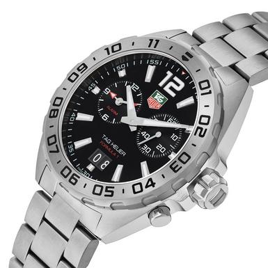 Tag Heuer Formula 1 Black Dial Silver Steel Strap Watch for Men - WAZ111A.BA0875