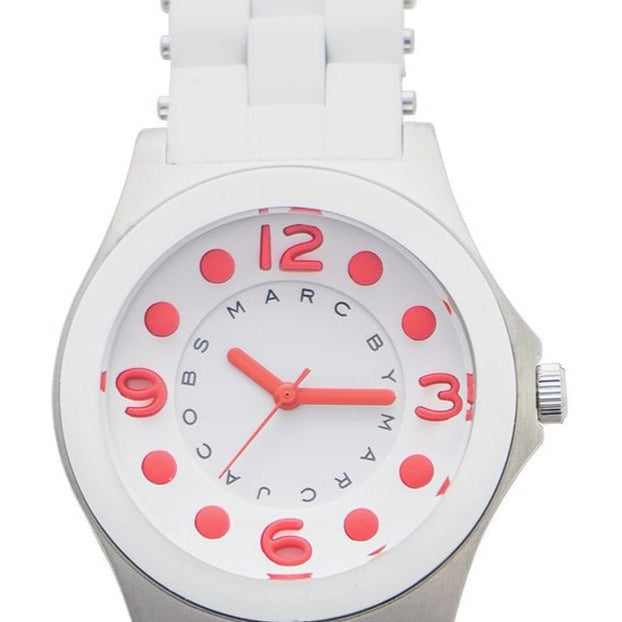 Marc Jacobs Pelly White Dial White Silicone Strap Watch for Women - MBM2588