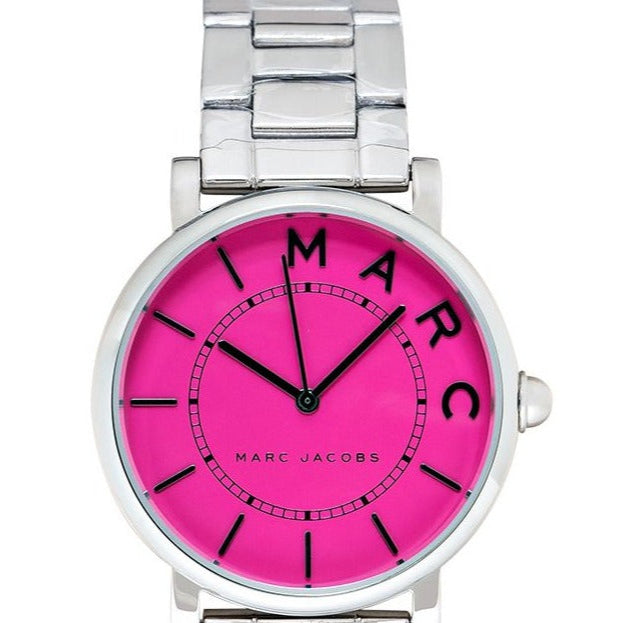 Marc Jacobs Roxy Pink Dial Silver Steel Strap Watch for Women - MJ3524