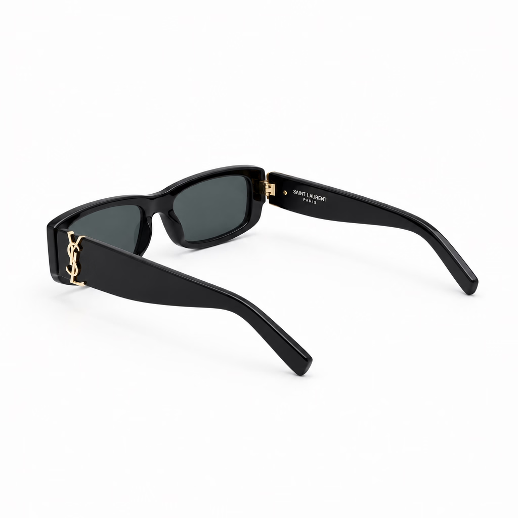 Saint Laurent Women SL M152 Rectangular Black Sunglasses