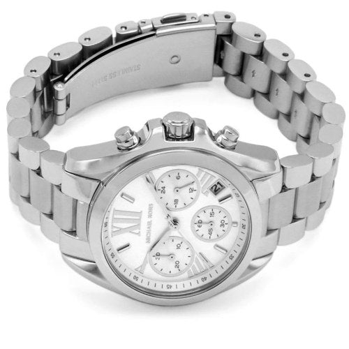 Michael Kors Bradshaw  Chronograph Silver Dial Silver Steel Strap Watch for Women - MK6174