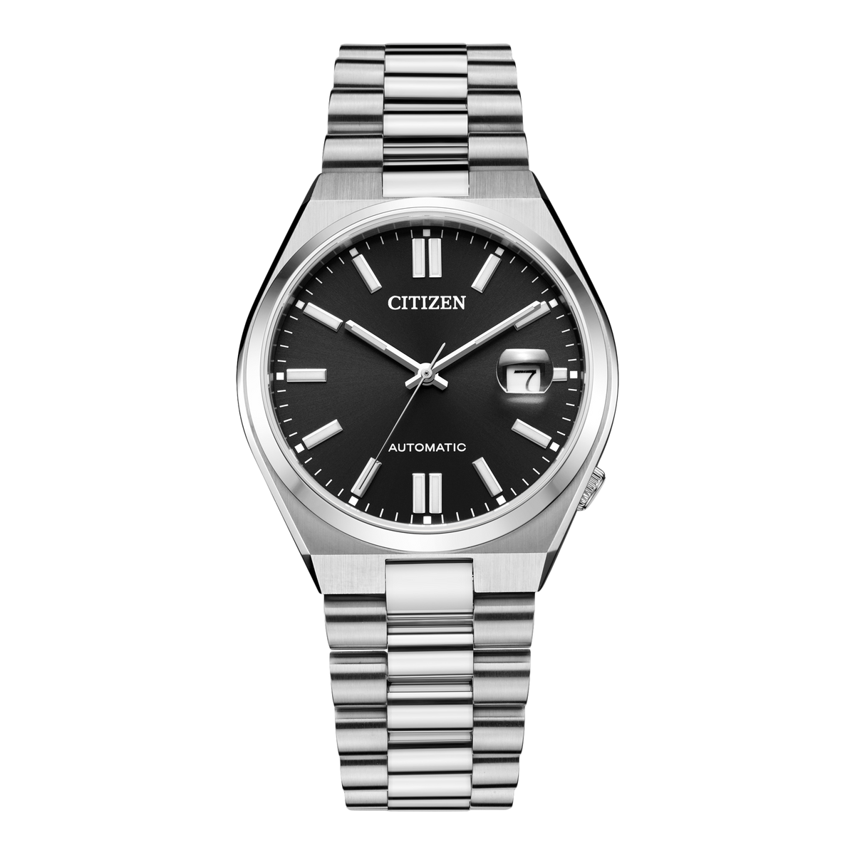 Citizen Tsuyosa Automatic Black Dial Silver Steel Strap Watch For Men - NJ0150-81E