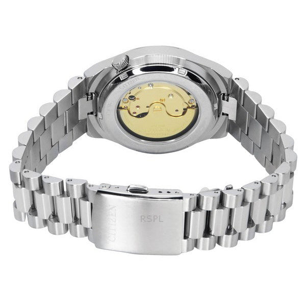 Citizen Tsuyosa Automatic Camouflage Green Dial Silver Steel Strap Watch For Men - NJ0159-86X