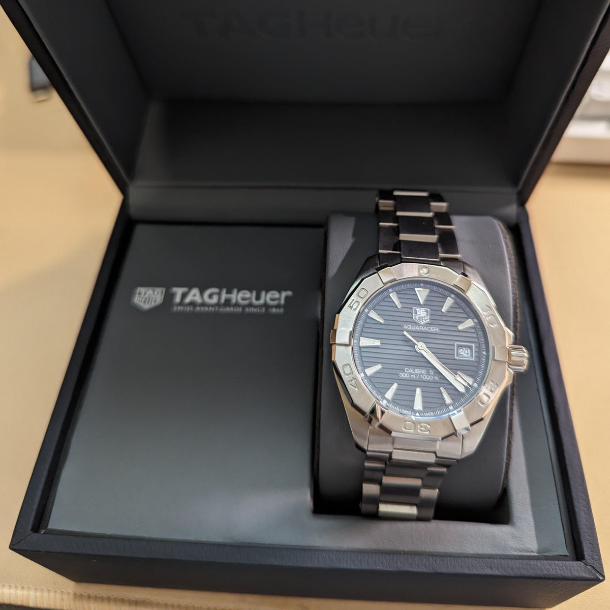Tag Heuer Aquaracer Black Dial Watch for Men - WAY2110.BA0928