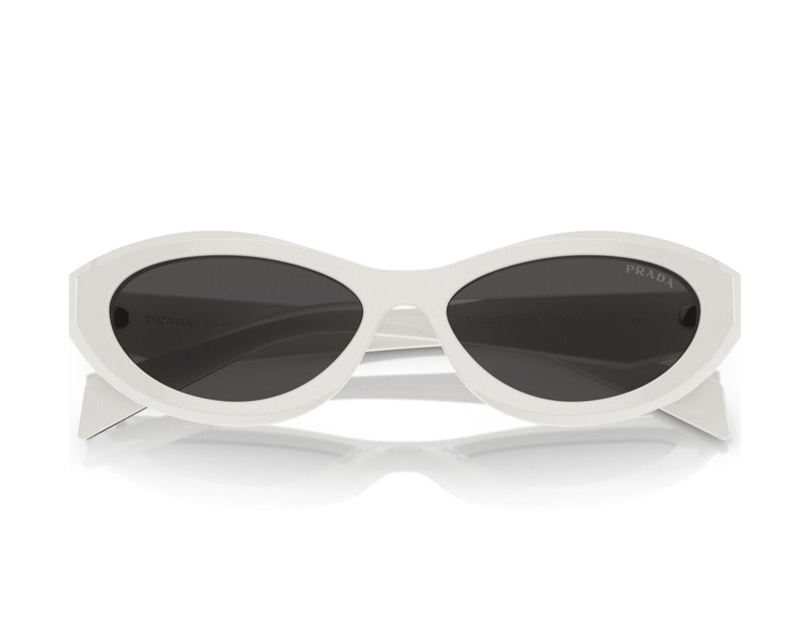 Prada PR26Z 17K-08Z White Oval Sunglasses