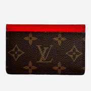Louis Vuitton Monogram Canvas Card Holder - Red\Brown