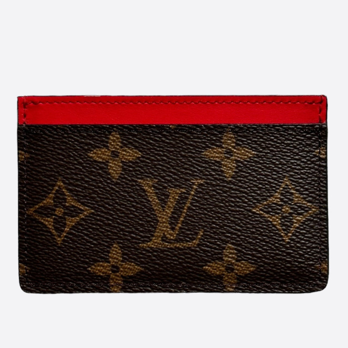 Louis Vuitton Monogram Canvas Card Holder - Red\Brown
