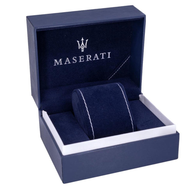 Maserati SFIDA Chronograph Black Dial Silver Steel Strap Watch For Men - R8853140005