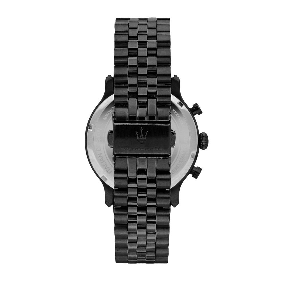 Maserati Epoca Chronograph Limited Edition Black Dial Black Steel Strap Watch For Men - R8873618020