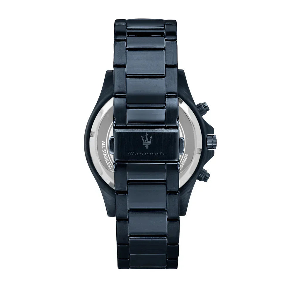 Maserati SFIDA Chronograph Blue Dial Blue Steel Strap Watch For Men - R8873640023