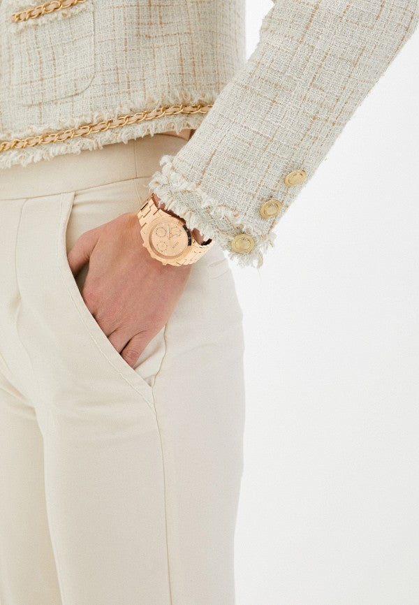 Guess Eclipse Rose Gold Dial Rose Gold Steel Strap Watch for Women - GW0314L3