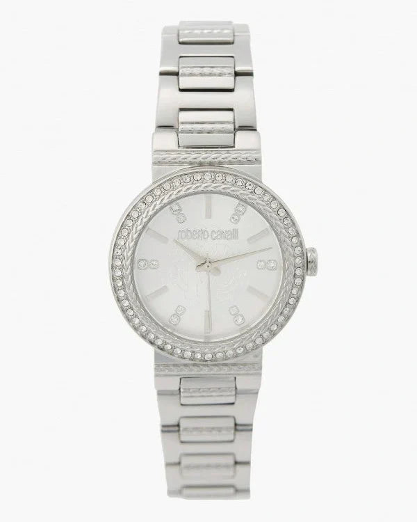 Just Cavalli Donna Glam Silver Dial Silver Steel Strap Watch for Women - RC5L098M0015