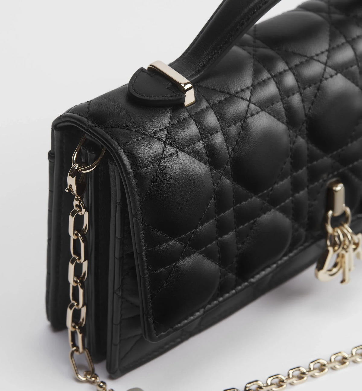 Dior My Dior Cannage Lambskin Mini Bag - Black
