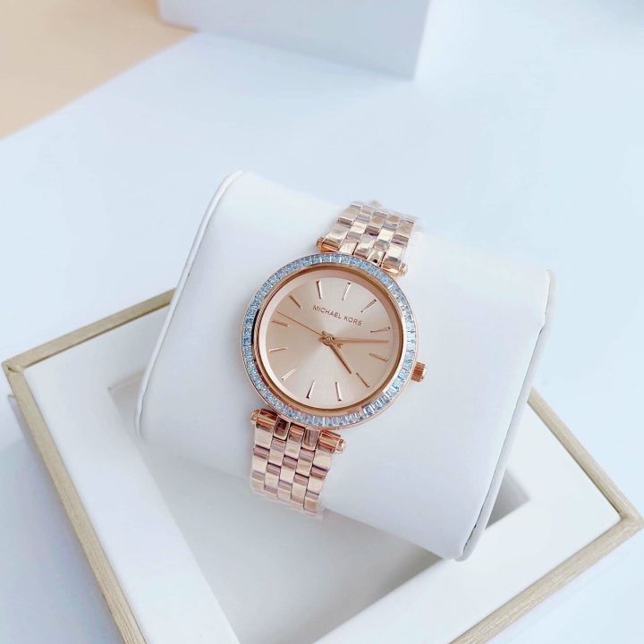 Michael Kors Darci Rose Gold Dial Rose Gold Stainless Steel Strap Watch for Women - MK3366
