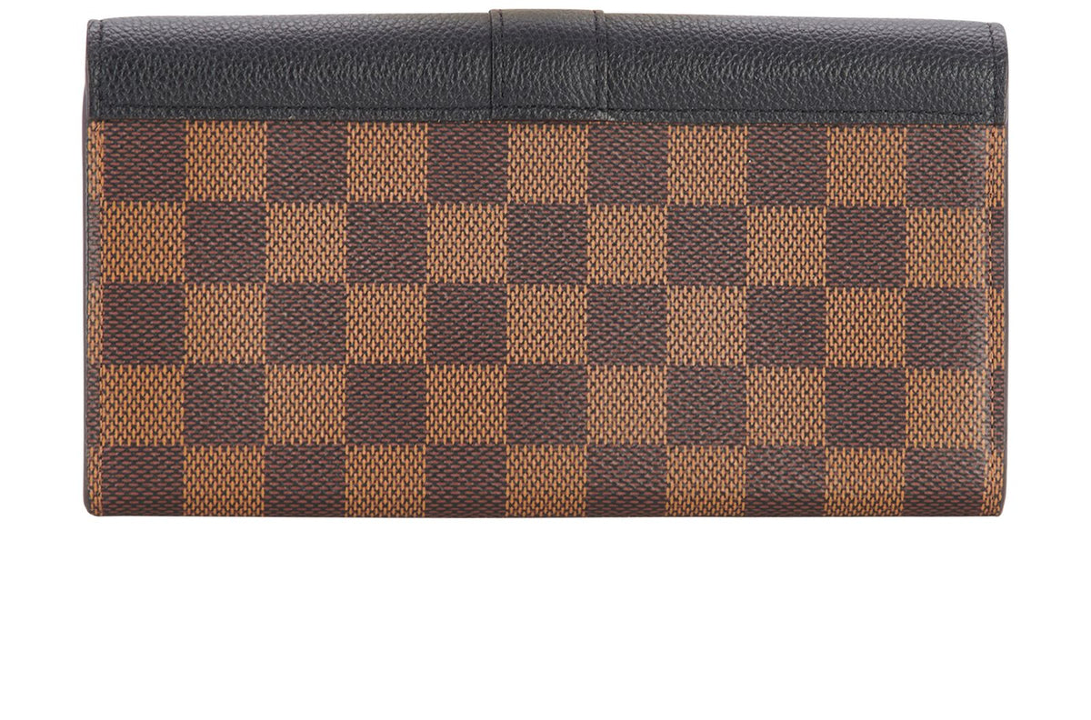 Louis Vuitton Damier Ebene Clapton Long Wallet - Brown