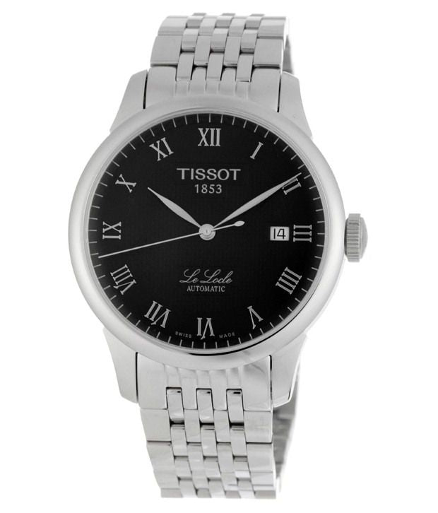 Tissot T Classic Le Locle Powermatic 80 Black Dial Silver Steel Strap Watch For Women - T41.1.483.53