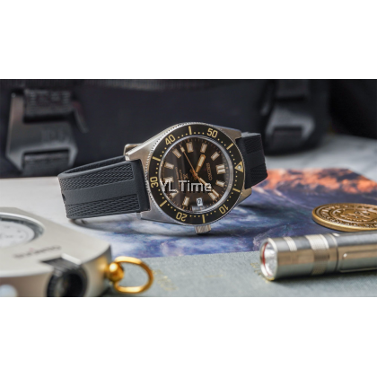 Seiko Prospex 1965 Diver's Modern Re-Interpretation Automatic Brown Dial Black Rubber Strap Watch For Men - SPB147J1