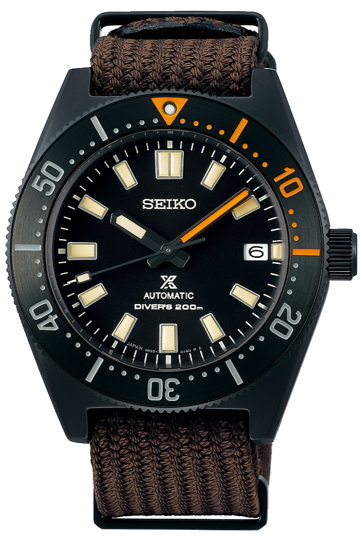 Seiko Prospex Black Series 1965 Limited Edition Black Dial Brown NATO Strap Watch For Men - SPB253J1