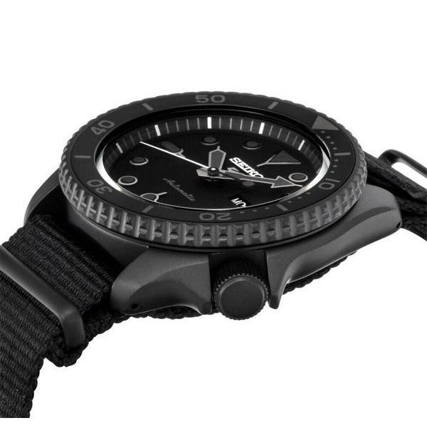 Seiko 5 Sports Automatic Black Dial Black NATO Strap Watch For Men - SRPD79K1