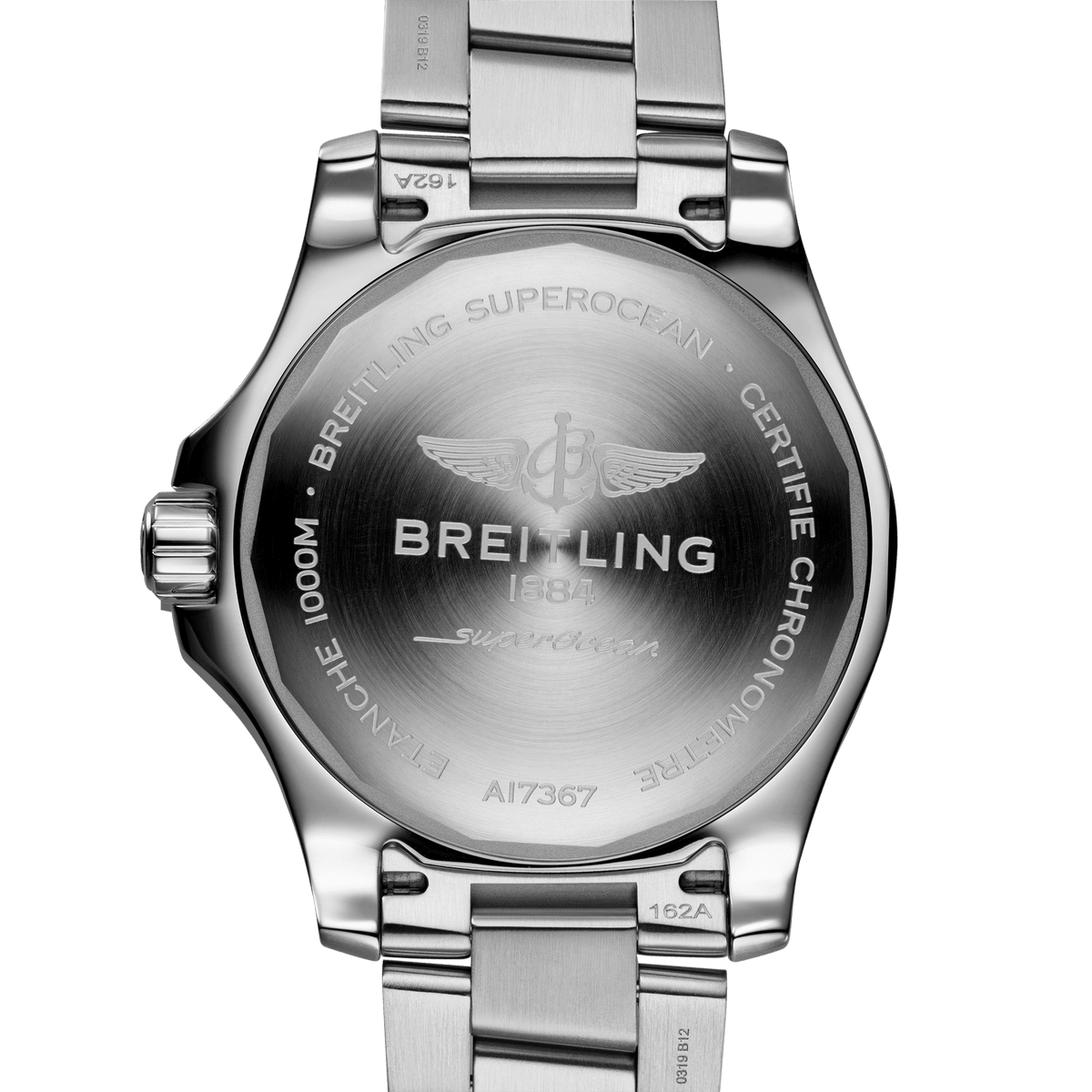Breitling Superocean Automatic 44mm Yellow Dial Silver Steel Strap Watch for Men - A17375211/1A1