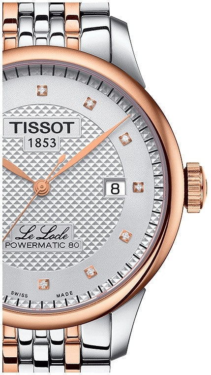 Tissot Le Locle Powermatic 80 Silver Dial Two Tone Steel Strap Watch For Men - T006.407.22.036.01