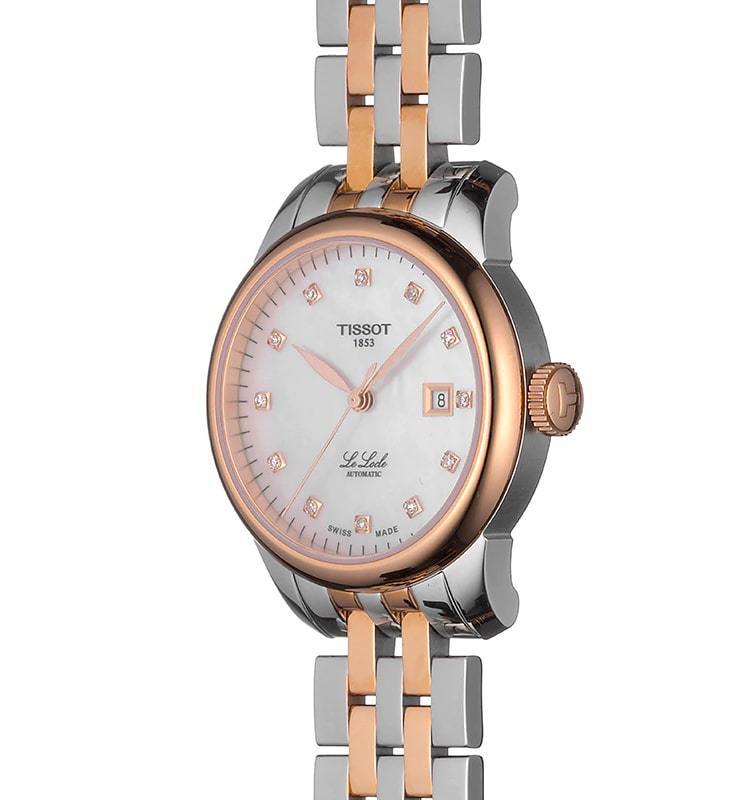 Tissot Le Locle Automatic Lady Mother of Pearl Dial Two Tone Steel Strap Watch For Women - T006.207.22.116.00