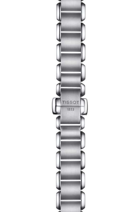 Tissot T Wave Black Dial Silver Steel Strap Watch for Women - T02.1.285.52