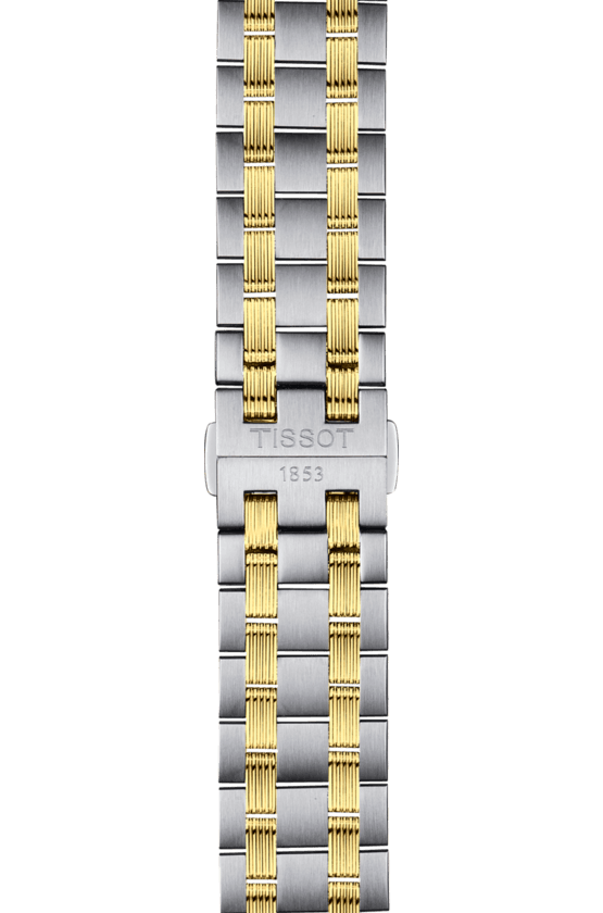 Tissot T Classic Automatics III White Dial Two Tone Steel Strap Watch For Men - T065.430.22.031.00