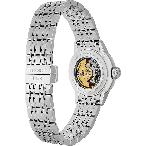 Tissot Carson Automatic Black Dial Silver Steel Strap Watch For Women - T085.207.11.051.00