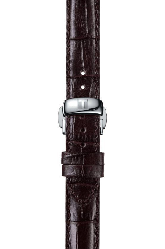 Tissot Bridgeport Lady White Dial Brown Leather Strap Watch For Women - T097.010.26.118.00