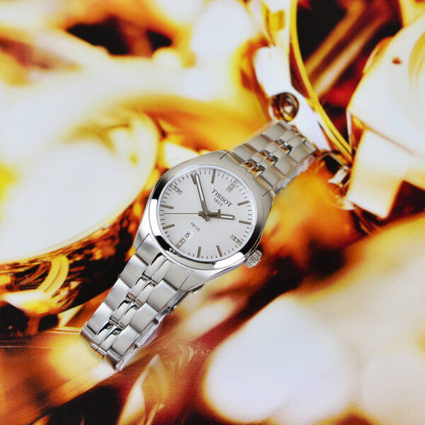 Tissot T Classic PR 100 Lady Silver Dial Watch For Women - T101.210.11.036.00