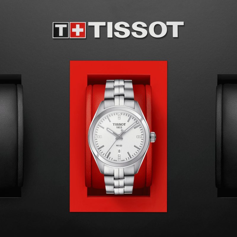 Tissot T Classic PR 100 Lady Silver Dial Watch For Women - T101.210.11.036.00