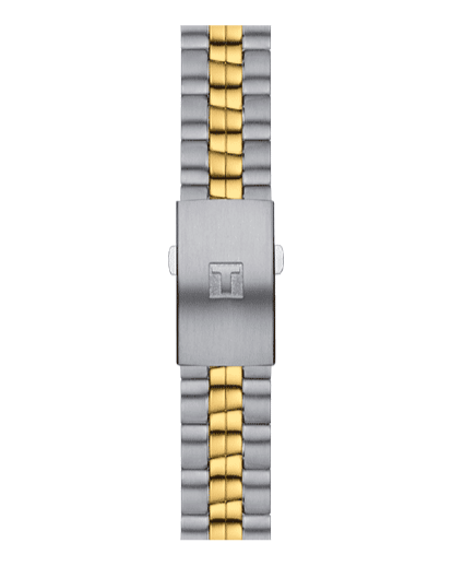 Tissot T Sport PR 100 Chronograph White Dial Two Tone Steel Strap Watch For Men - T101.417.22.031.00
