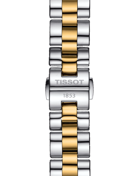 Tissot T Wave Lady White Mother of Pearl Dial Two Tone Steel Strap Watch For Women - T112. 210. 22. 113. 00