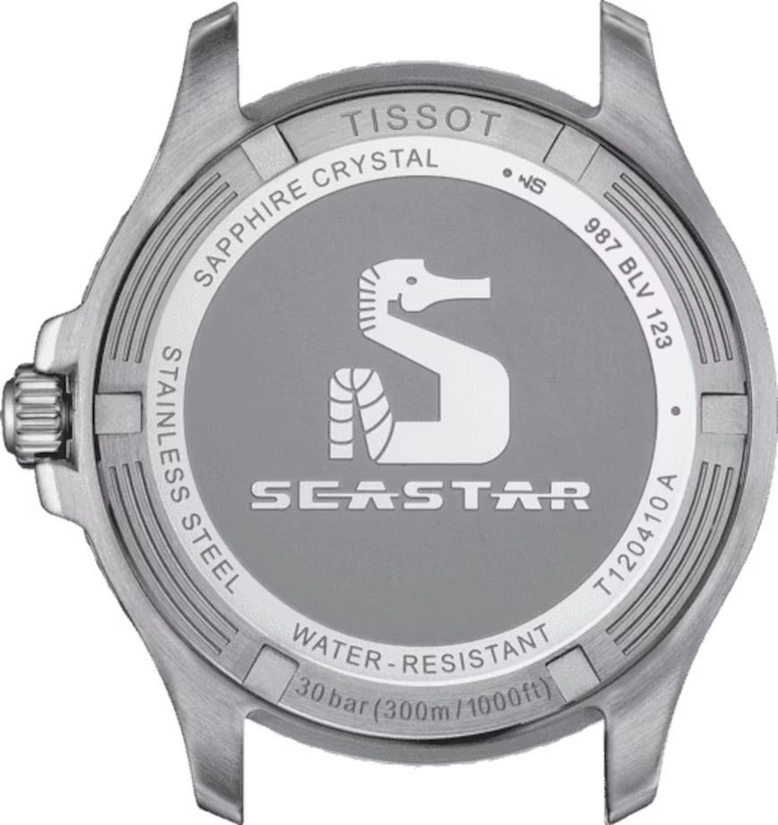 Tissot Seastar 1000 Black Dial Silver Steel Strap Watch For Men - T120.410.11.051.00