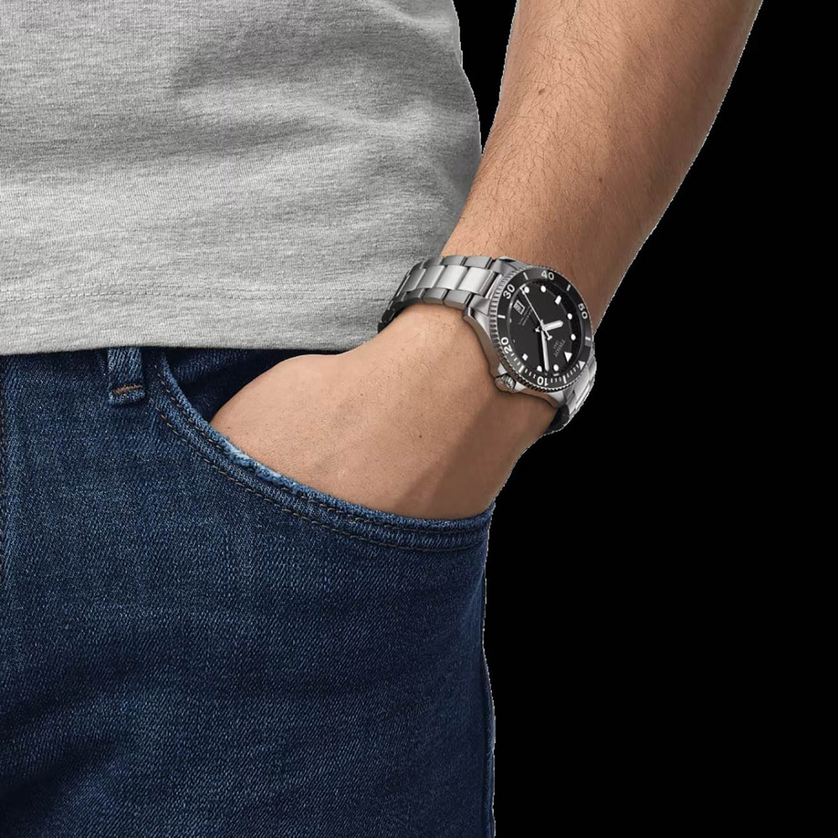 Tissot Seastar 1000 Blue Dial Silver Steel Strap Watch For Men - T120.410.11.041.00