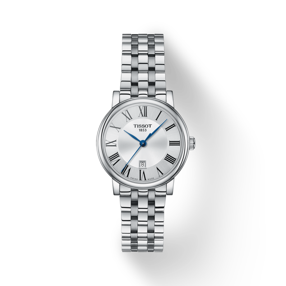 Tissot Carson Premium Lady Silver Dial Silver Steel Strap Watch For Women - T122.210.11.033.00