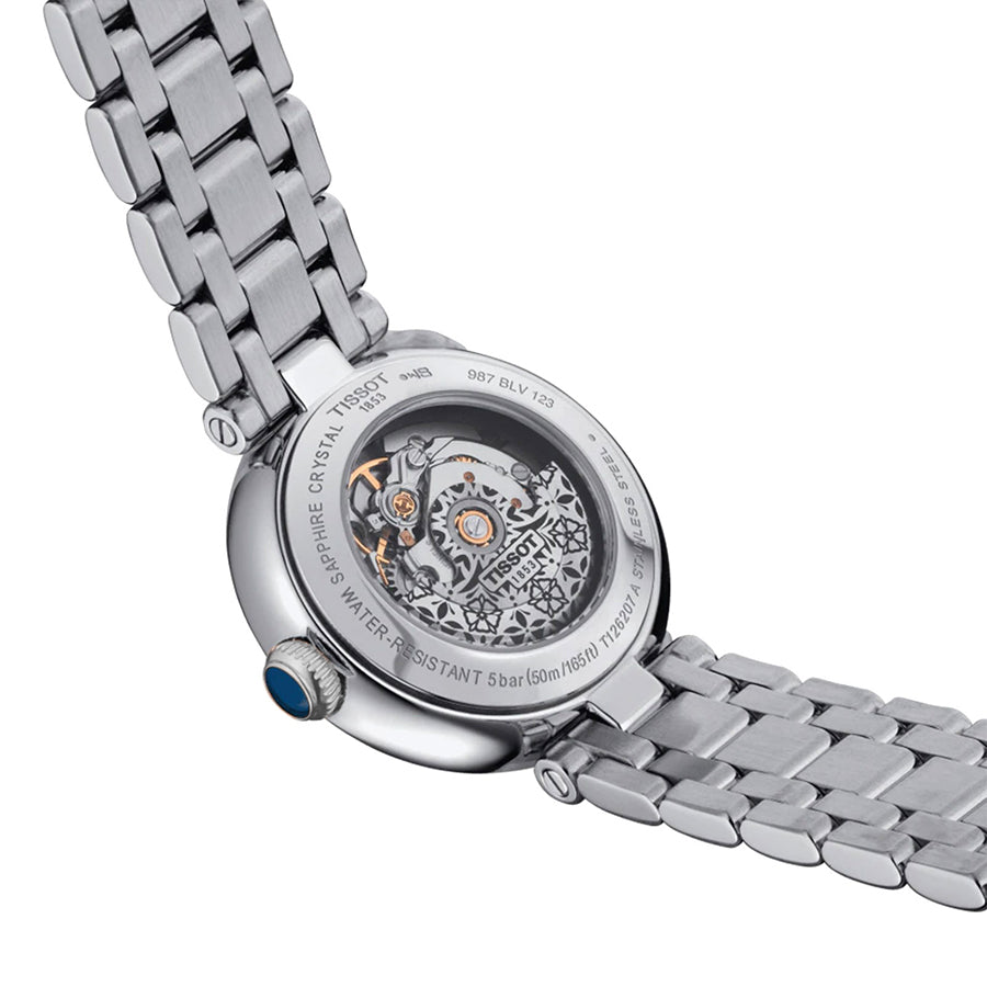 Tissot Bellissima Automatic Silver Dial Silver Steel Strap Watch For Women - T126.207.11.013.00