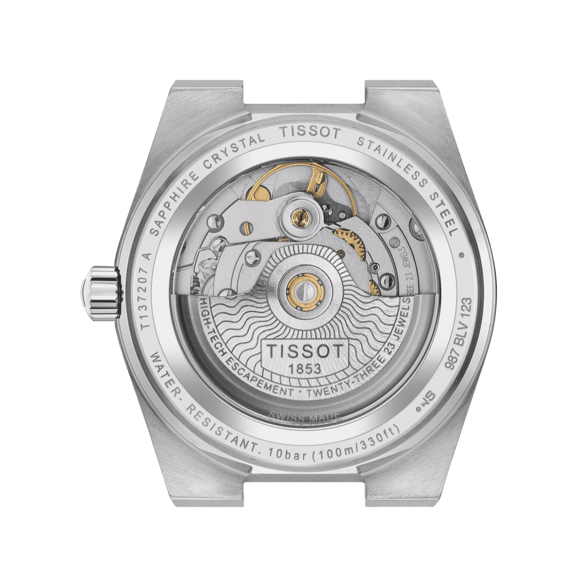 Tissot PRX Powermatic 80 Ice Blue Dial Silver Steel Strap Watch for Men - T137.207.11.351.00