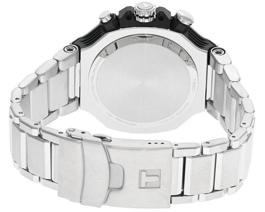 Tissot T Race Chronograph Blue Dial Silver Steel Strap Watch For Men - T141.417.11.041.00