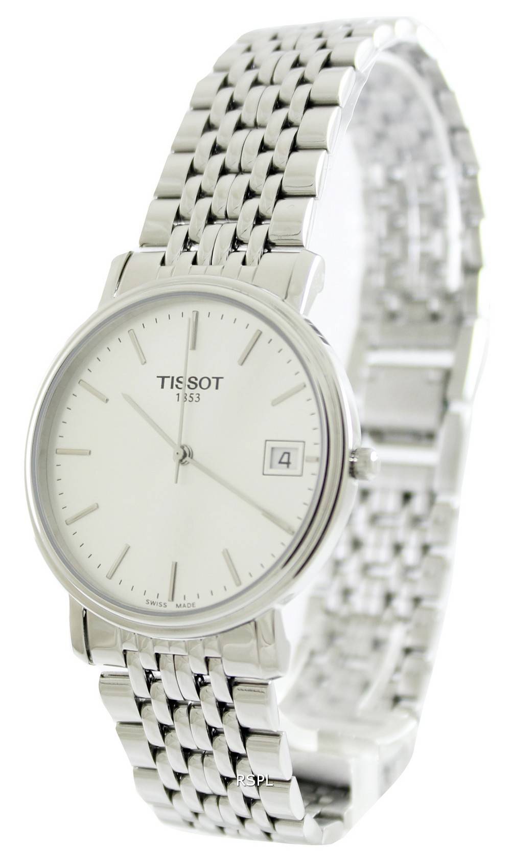 Tissot T Classic Desire Silver Dial Silver Mesh Bracelet Watch for Men - T52.1.481.31