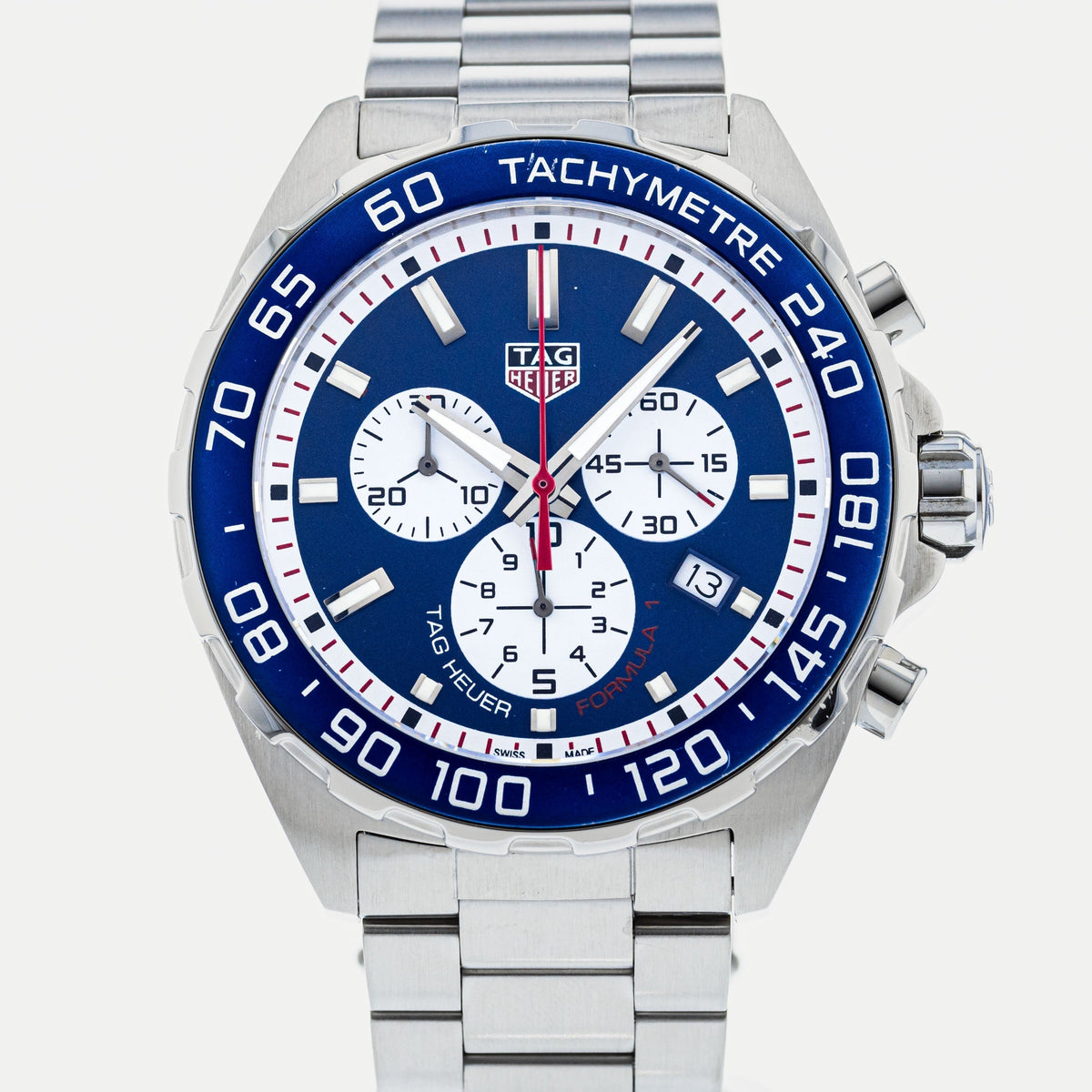 Tag Heuer Formula 1 Blue Dial Silver Steel Strap Watch for Men - CAZ1018BA0842