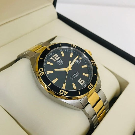 Tag Heuer Formula 1 Quartz 41mm Black Dial Two Tone Steel Strap Watch for Men - WAZ1121.BB0879