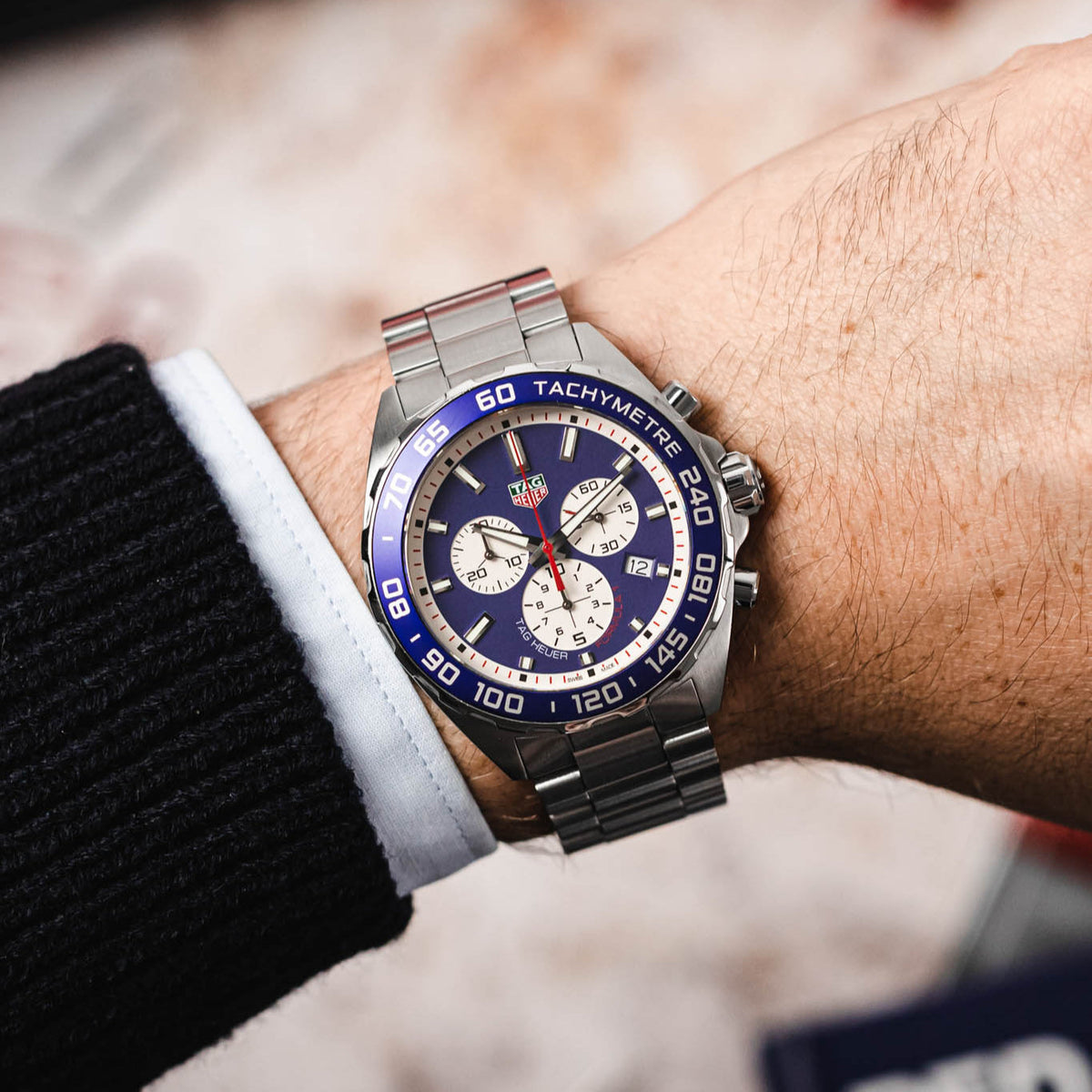 Tag Heuer Formula 1 Blue Dial Silver Steel Strap Watch for Men - CAZ1018BA0842