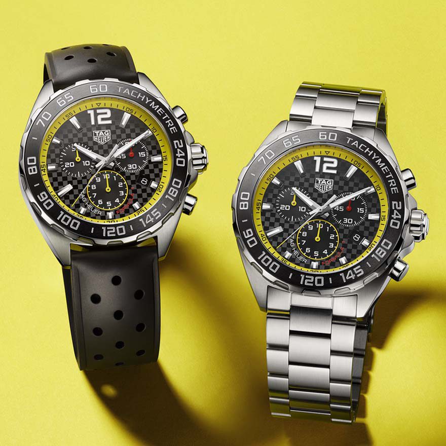 Tag Heuer Formula 1 Chronograph Black Dial Black Rubber Strap Watch for Men - CAZ101AC.FT8024