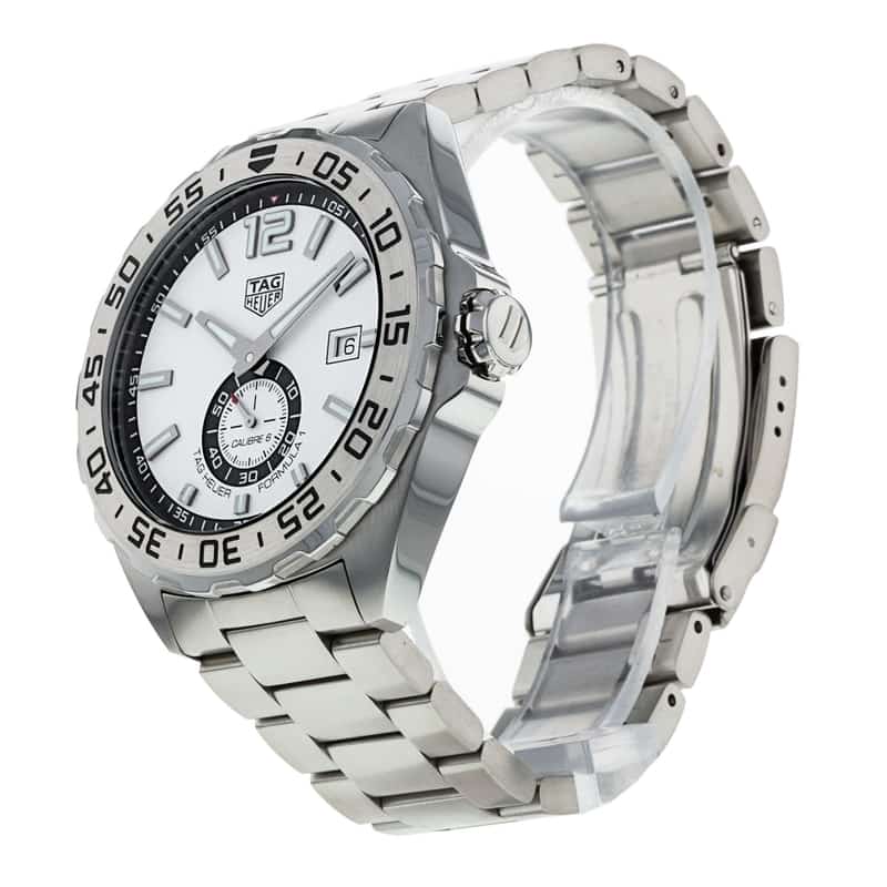 Tag Heuer Formula 1 Calibre 6 Automatic White Dial Silver Steel Strap Watch for Men - WAZ2013.BA0842